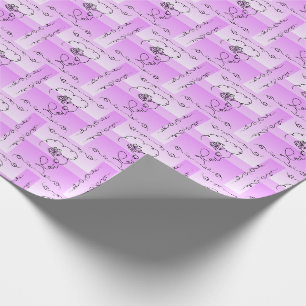 Vloeiende schoonheid: Lavendel Line Art Gift Wrap Cadeaupapier