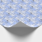 Vloeiende schoonheid: Periwinkle Line Art Gift Wra Cadeaupapier (Hoek)