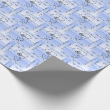 Vloeiende schoonheid: Periwinkle Line Art Gift Wra