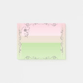 Vloeiende schoonheid pioenroos plakkerige noten post-it® notes (Voorkant)