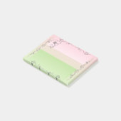 Vloeiende schoonheid pioenroos plakkerige noten post-it® notes (Schuin)