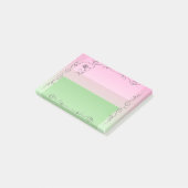 Vloeiende schoonheid Roselle Sticky Notes (Schuin)