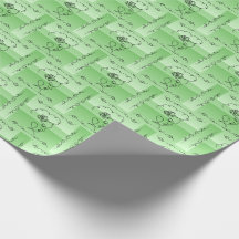 Vloeiende schoonheid: Sage Line Art Gift Wrap Roll