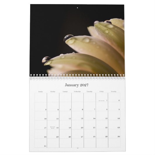 Vloeiende Sluiten reeks Kalender (Jan 2027)