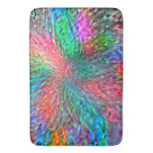 Vloeiende spiraal in overlappende showkleurige vle badmat (Voorkant Verticaal)