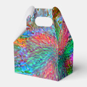 Vloeiende spiraal in overlappende showkleurige vle bedankdoosjes (Voorkant Zijde)
