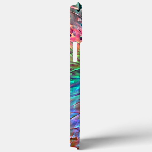 Vloeiende spiraal in overlappende showkleurige vle Case-Mate iPhone case (Achterkant / Rechts)