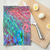 Vloeiende spiraal in overlappende showkleurige vle theedoek (Quarter Fold)