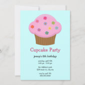 Vloeiende sprinkhaankreeften Cupcake Party uitnodi Kaart (Voorkant)