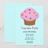 Vloeiende sprinkhaankreeften Cupcake Party uitnodi Kaart (Voorkant / Achterkant)