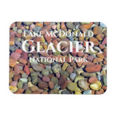 Vloeiende stenen in het meer van McDonald, Glacier Magneet (Horizontaal)