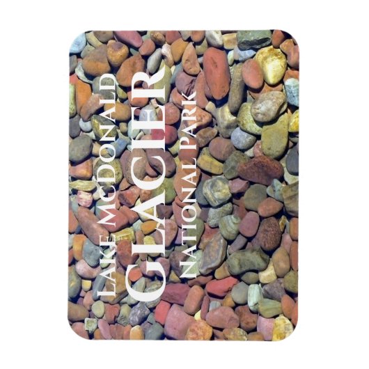 Vloeiende stenen in het meer van McDonald, Glacier Magneet (Verticaal)