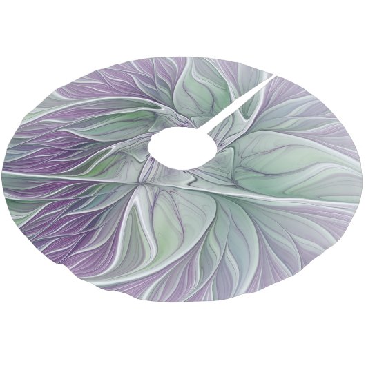 Vloeiende ster, Abstracte Paarse groene fractale k Kerstboom Rok (Gekanteld)