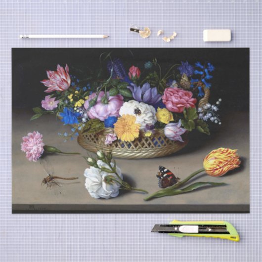 Vloeiende stille bosschaert Nederlandse schilderku Tissuepapier (Craft)