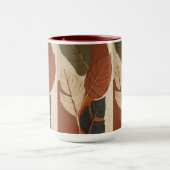 vloeiende tinten | Abstract bladschilderij Mok (Midden)