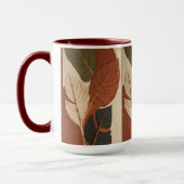 vloeiende tinten | Abstract bladschilderij Mok (Links)