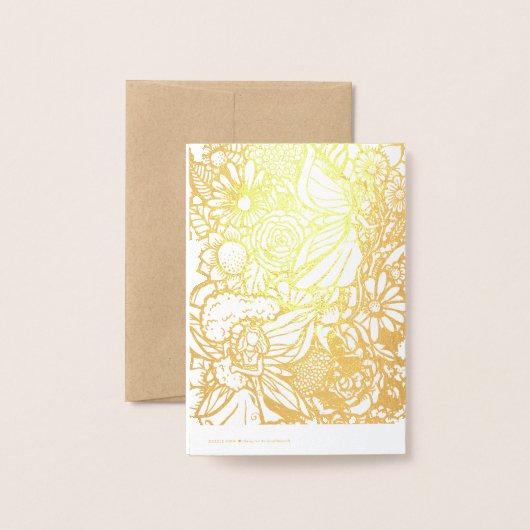 Vloeiende tuintuintuinen folie kaarten (Met envelop)