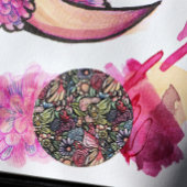 Vloeiende tuintuintuinen ronde sticker