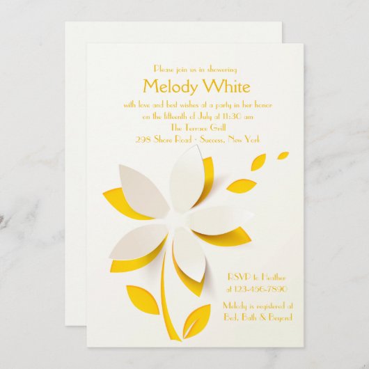 Vloeiende uitnodiging (Voorkant / Achterkant)