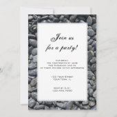 Vloeiende uitnodiging van de Black Pebbles Party (Voorkant)
