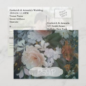 Vloeiende uitnodiging voor weduwen RSVP met foto Briefkaart (Voorkant / Achterkant)