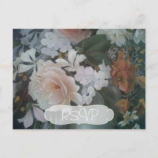 Vloeiende uitnodiging voor weduwen RSVP met foto Briefkaart (Voorkant)