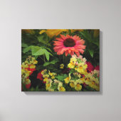 Vloeiende ventilatortuin in zwart Vignette Canvas (Voorkant)