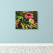 Vloeiende ventilatortuin in zwart Vignette Canvas (Insitu (Houten vloer))