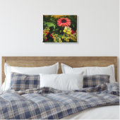 Vloeiende ventilatortuin in zwart Vignette Canvas Afdruk (Insitu (Slaapkamer))