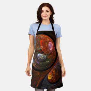 Vloeiende verbinding Abstract Art Apron Schort