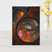 Vloeiende verbinding Abstract Art Wenskaart Kaart (Gele Bloem)