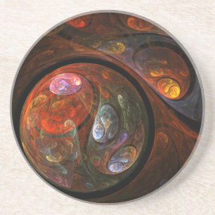 Vloeiende verbinding Abstract Kunstzandsteen Onder Zandsteen Onderzetter