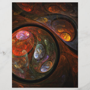 Vloeiende verbinding Abstracte art brochure