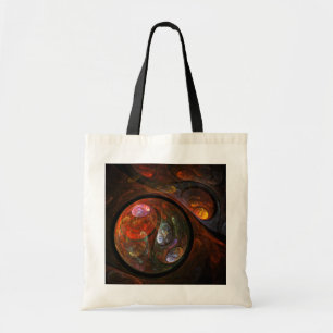 Vloeiende verbinding Abstracte Art Canvas tas