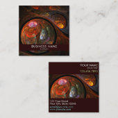 Vloeiende verbinding Abstracte art Professional Vierkante Visitekaartje (Voorkant / Achterkant)