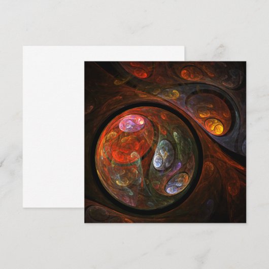 Vloeiende verbinding Abstracte kunst (Voorkant / Achterkant)