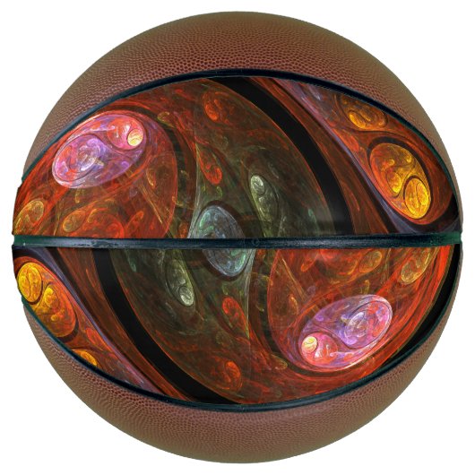 Vloeiende verbinding Abstracte kunst Basketbal (Voorkant)