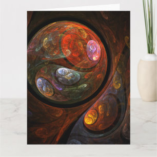 Vloeiende verbinding Abstracte kunst Bedankkaart