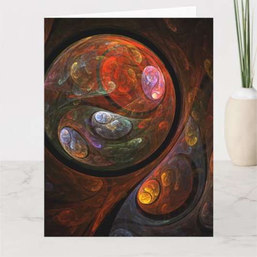 Vloeiende verbinding Abstracte kunst Bedankkaart (Voorkant)