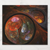 Vloeiende verbinding Abstracte kunst Bier Etiket (Enkel label)