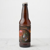 Vloeiende verbinding Abstracte kunst Bier Etiket (Voorkant)