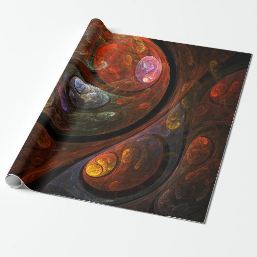 Vloeiende verbinding Abstracte kunst Cadeaupapier (Uitgerold)