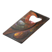 Vloeiende verbinding Abstracte kunst Creditkaart Flessenopener (Voorkant Gekanteld)