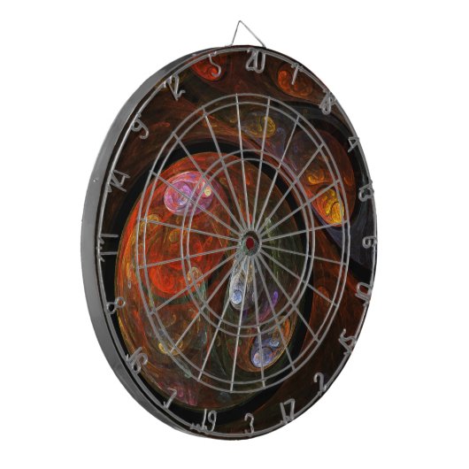 Vloeiende verbinding Abstracte kunst Dartbord (Voorkant Links)