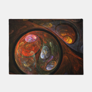 Vloeiende verbinding Abstracte kunst Deurmat