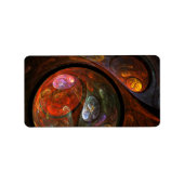 Vloeiende verbinding Abstracte kunst Etiket (Voorkant)