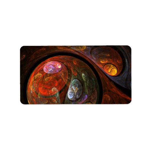 Vloeiende verbinding Abstracte kunst Etiket (Voorkant)