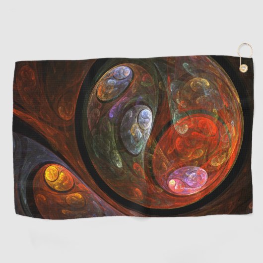 Vloeiende verbinding Abstracte kunst Golfhanddoek