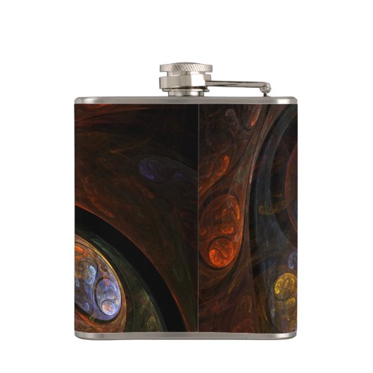 Vloeiende verbinding Abstracte kunst Heupfles (Achterkant)