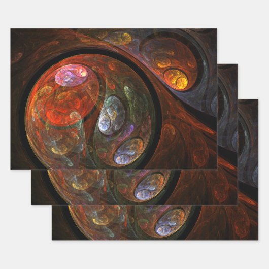 Vloeiende verbinding Abstracte kunst Inpakpapier Vel (Set)